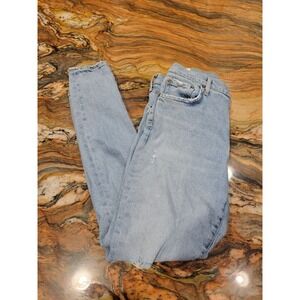 AGOLDE Womens Jeans 29 Light Wash Sophie Ankle Skinny Jeans Facet a123-1156